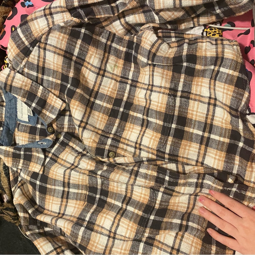 Plaid Button-Up Shirt